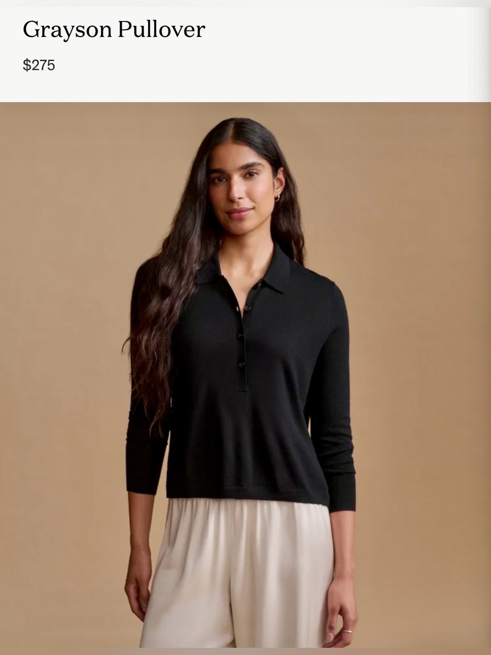 Jenni Kayne Grayson pullover lightweight merino wool size L